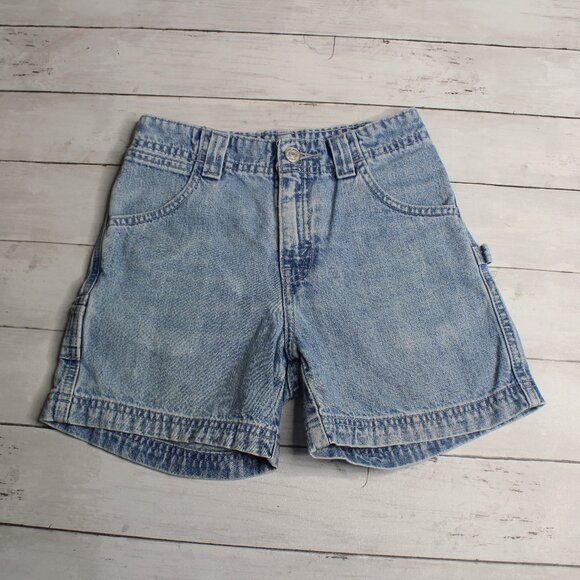 Vintage Levi's Denim Blue Jean Shorts Girl's Size 8 Utility - Picture 1 of 5